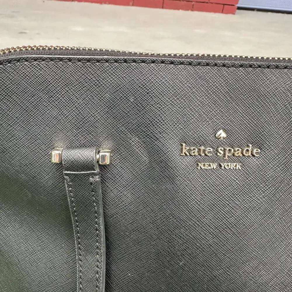 Kate Spade New York Purse Patterson Drive Leather Tote Satchel Black‎ With Strap